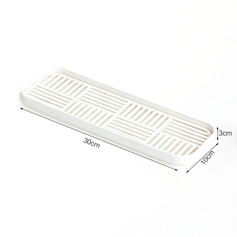 HULIANFU Sink Soap Organzier Rack Plastic Bathroom Storage Trays Sponge Holder Tableware Drain Storage Dish Kitchen Storage Accessories - Deanwangkt