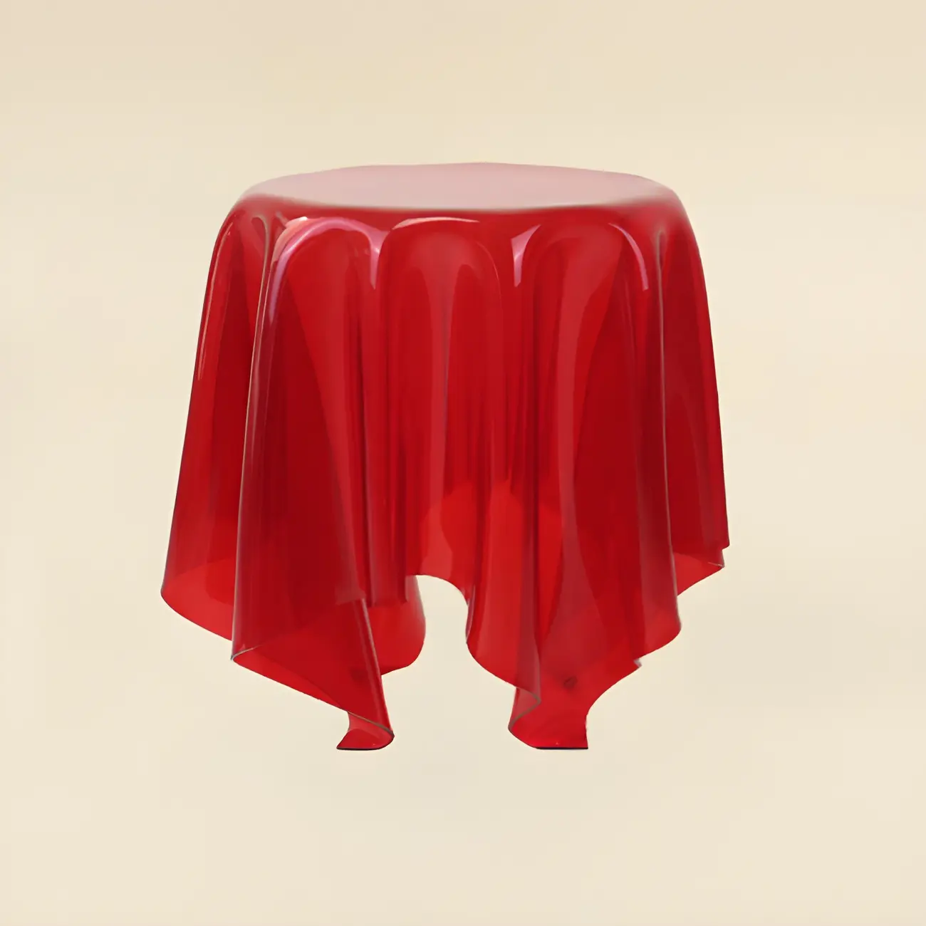 Scandinavian Clear Acrylic Round End Table