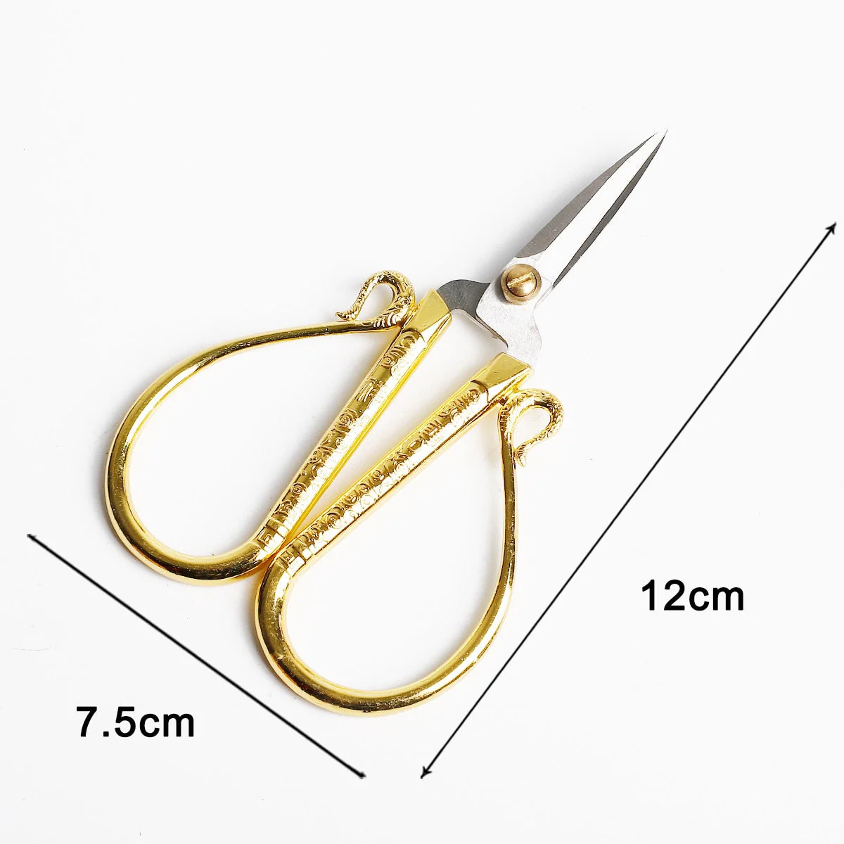 HULIANFU Vintage Stainless Steel Tailor Yarn Trim Cut cross stitch Scissor fabric Needlework Embroidery Thread knitting tool Sewing Tool - Deanwangkt
