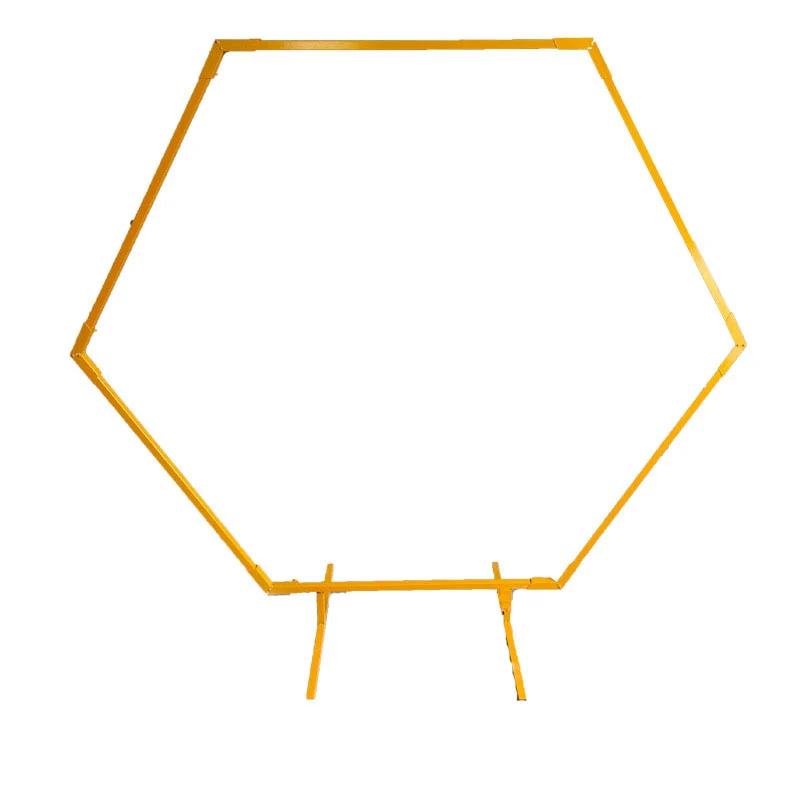 HULIANFU Iron Arch Hexagonal Wrought Background Decor Wedding Stage Frame Birthday Party Baby shower supplies Wedding Props Flower Frame - Deanwangkt