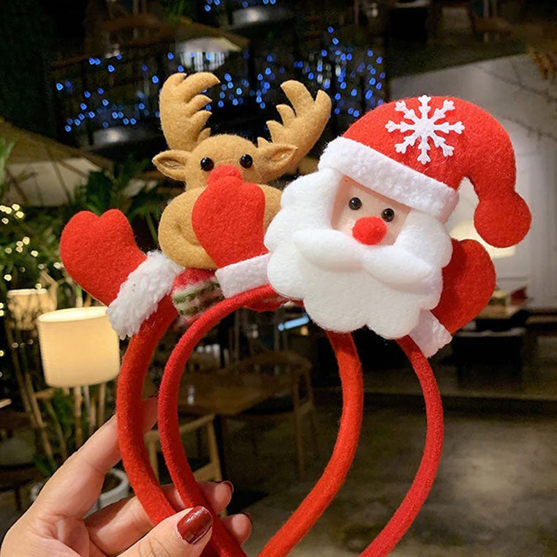 HULIANFU 2026  Christmas Led Light Headbands Santa Elk Antlers Headband Kids Adult Headwear Ornaments Christmas Party Cosplay Supplies - Deanwangkt