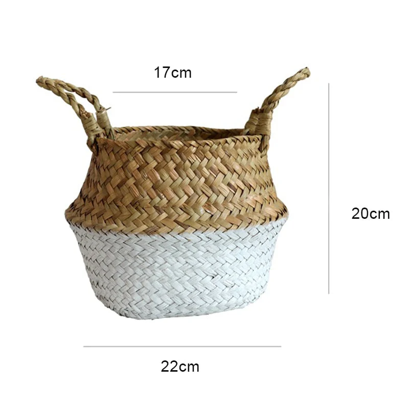 HULIANFU Straw Weaving Flower Plant Basket Grass Planter Basket Indoor Outdoor Flower Pots Cover Plant Containers for Plantable Plants FU - Deanwangkt