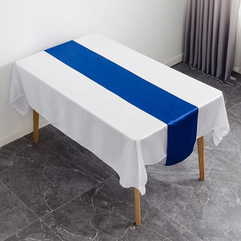 HULIANFU Table Runner Satin Shiny Colour Wedding Decoration Hotel Birthday Party Show Banquet Table Runner - Deanwangkt