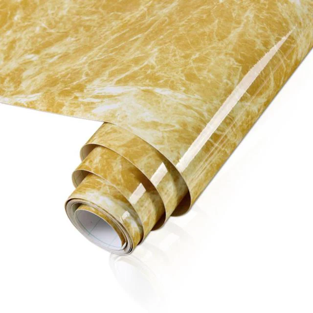 HULIANFU Wokhome Self Adhesive PVC Waterproof Oil-Proof Marble Wallpaper Contact Paper Wall Bathroom Kitchen Furniture Renovation Sticker - Deanwangkt