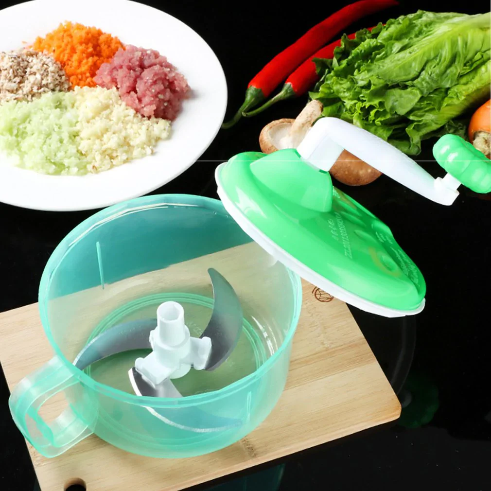 HULIANFU NEW Powerful Manual Meat Grinder Hand-power Food Chopper Mincer Mixer Blender to Chop Meat Fruit Vegetable Nuts Herbs - Deanwangkt
