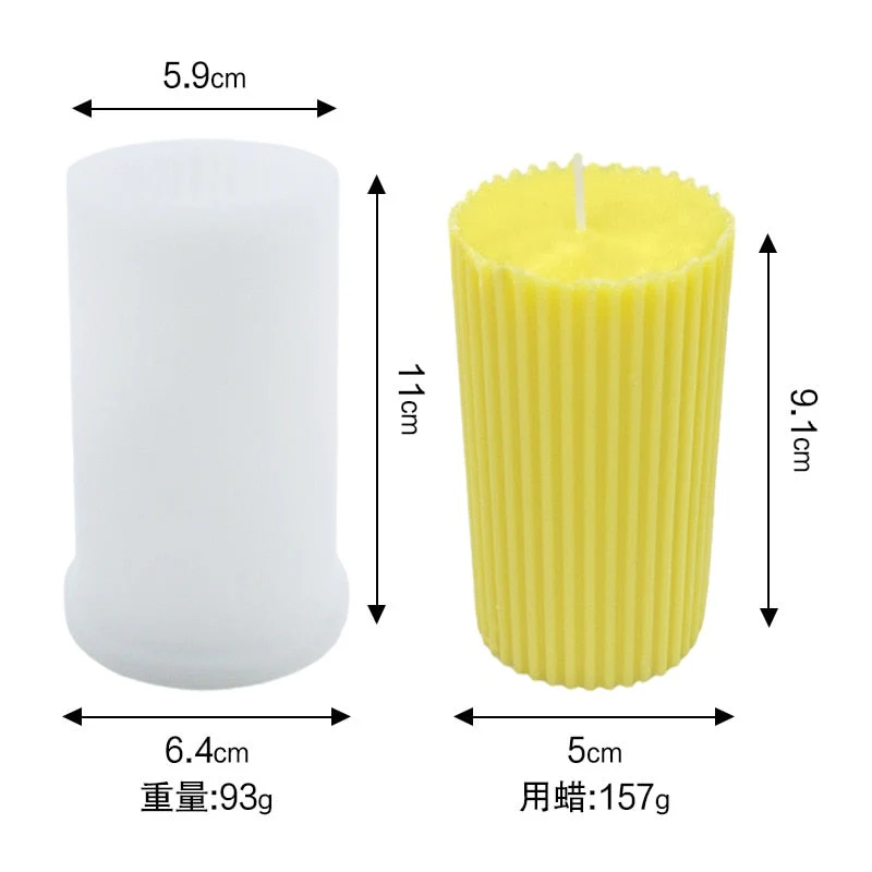 HULIANFU Silicone Candle Making Mold Geometric 3D Shape Resin Epoxy Chocolate Cake Handmade DIY Craft Mould Form for Candles - Deanwangkt