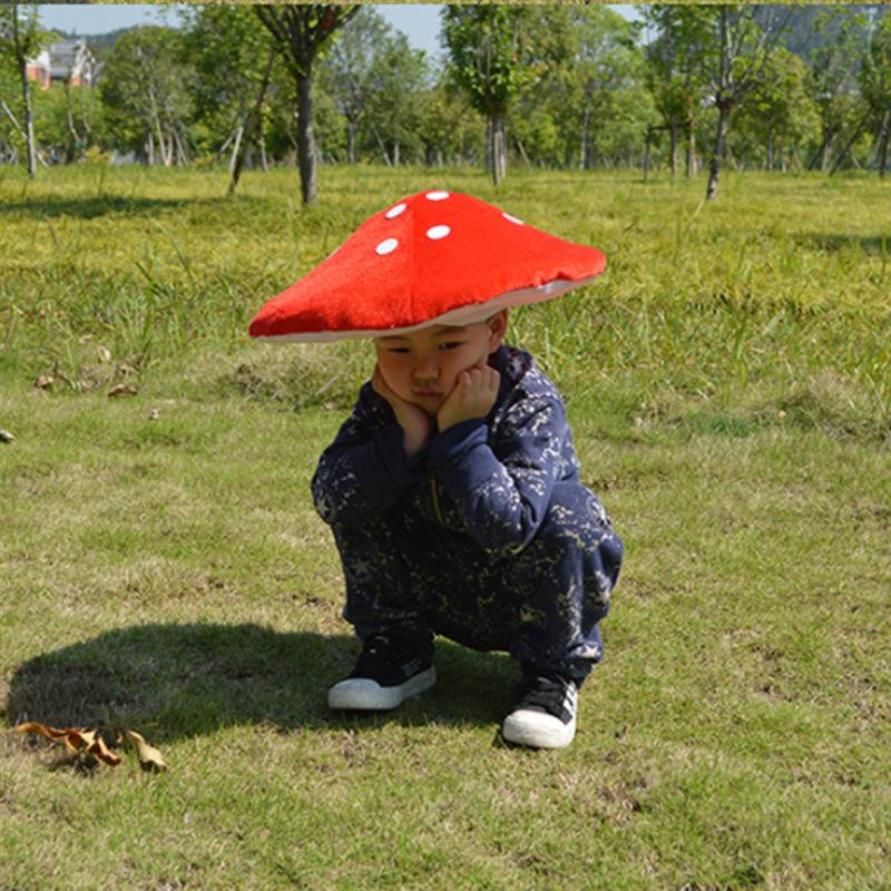 HULIANFU Red Mushroom Hat Toad Hat Mushroom Costume Party Funny Decoration Hat For Kids Funny Hats For Children Shooting (White And Red) - Deanwangkt