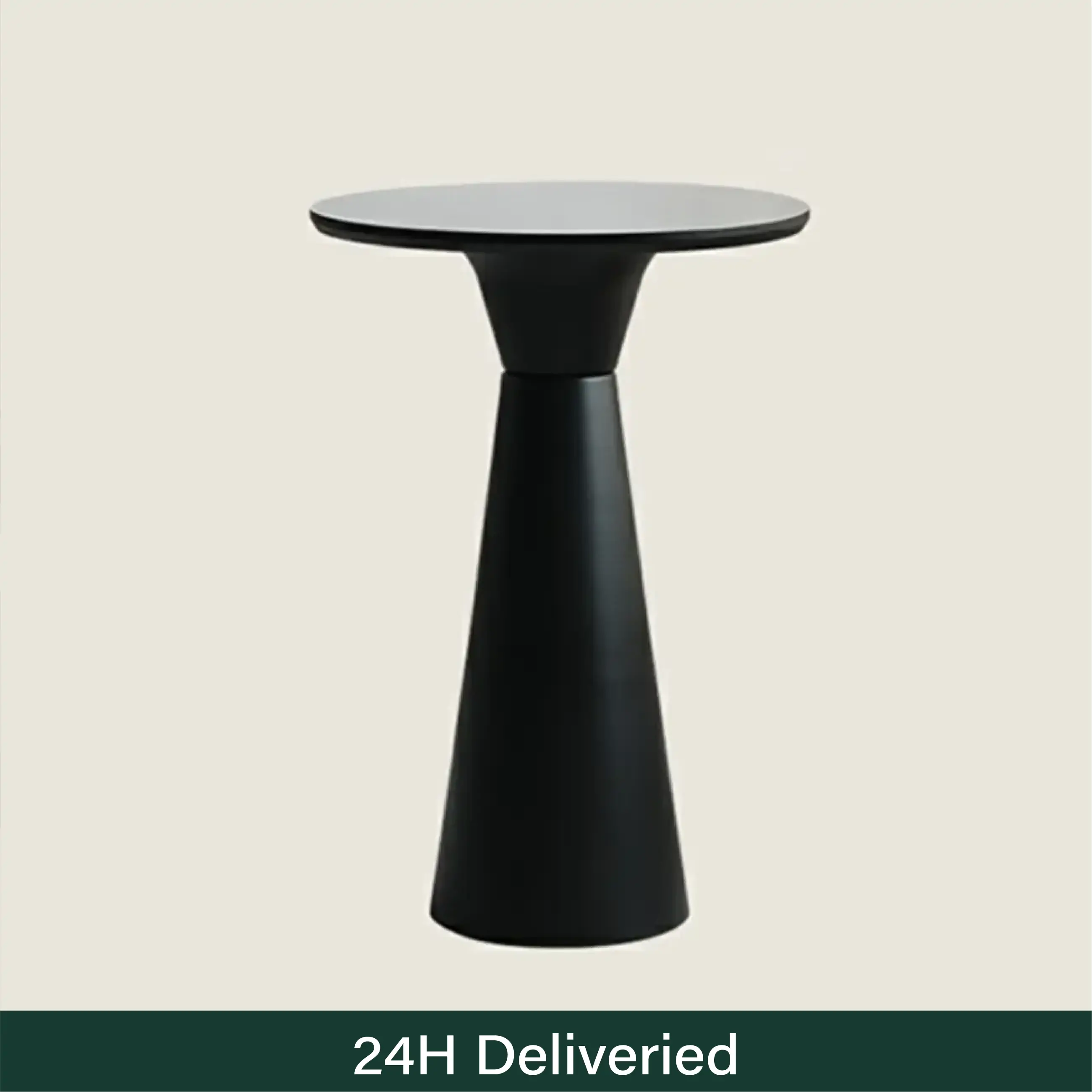 Elegant Pedestal Round White Marble Bar Table