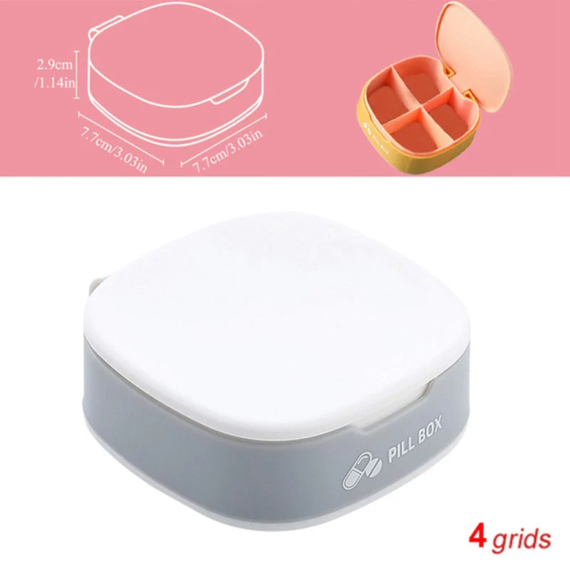 HULIANFU Pill Box Wheat Sealed 8 Grids Pill Container Organizer Health Care Drug Travel Divider 7 Day Pill Storage Bag Travel Pill Cases - Deanwangkt