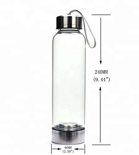 HULIANFU water bottle Drop Shipping Natural Crystal Point Healing Obelisk Wand Elixir Quartz Crystal Water Bottle To wand heals energy st - Deanwangkt