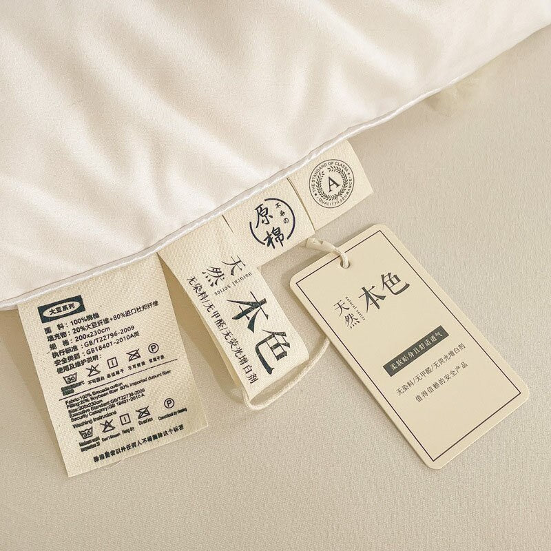 HULIANFU Soybean Fiber Filling Spring Summer Quilt 100% Cotton Fabric Quilting Comforter for Baby Mother Single Double Blanket 100x150 - Deanwangkt