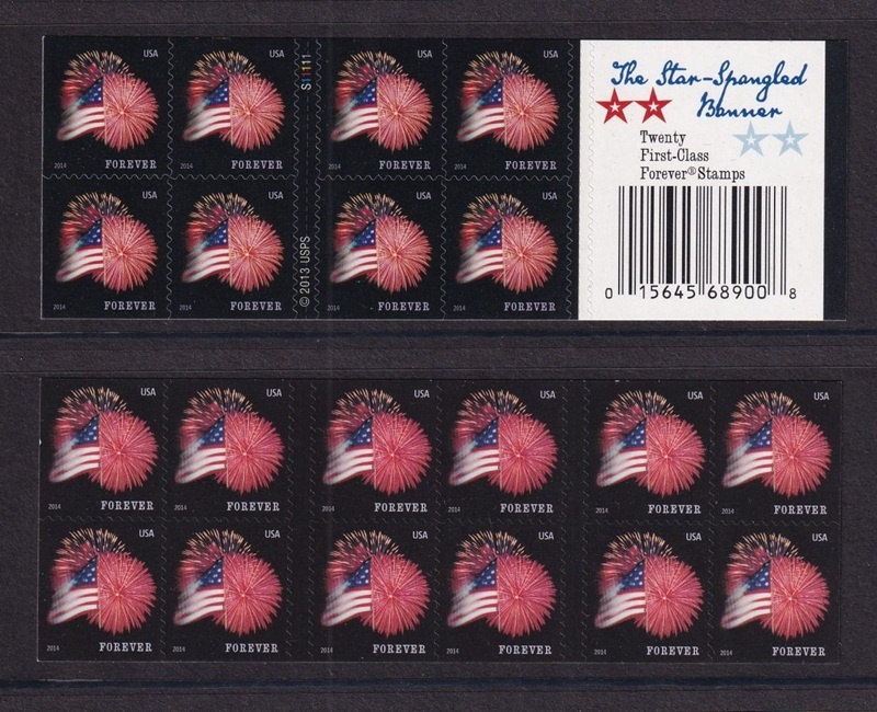 The Star Spangled Banner 2014, (Book of 20) - TWENTYSTAMPS