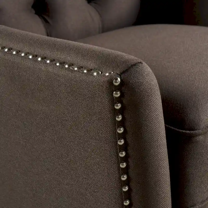 Cerelia Tufted Fabric Recliner by