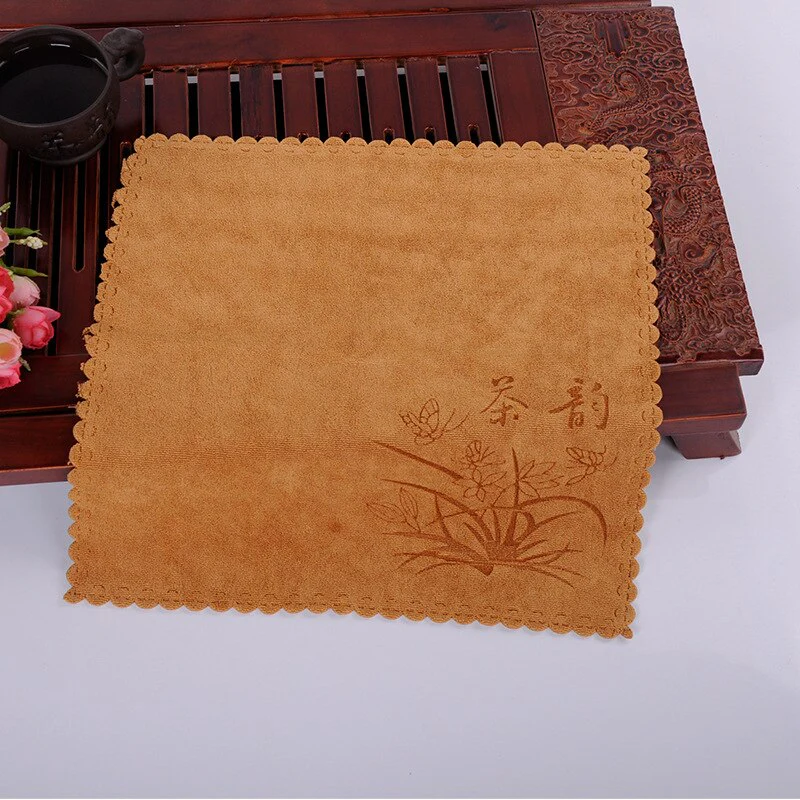 HULIANFU Superfine fiber tea towels absorbent strong kung fu tea towels high-grade tea cloth tea tools~ - Deanwangkt