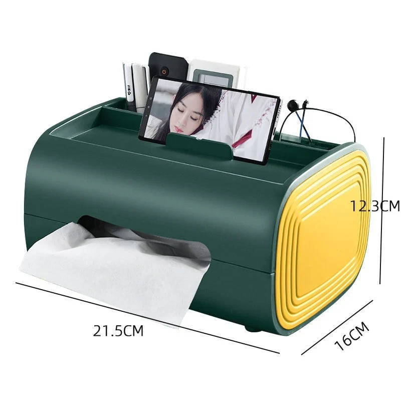 HULIANFU Paper Box Home Living Room Coffee Table Creative Multi-function Remote Control Storage Tissue Box Desktop Modern Style TissueBox - Deanwangkt