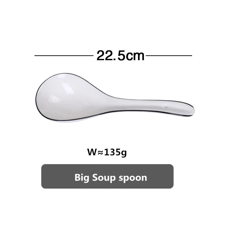 HULIANFU White Dinner Plate Set Ceramic Kitchen Plate Tableware Set Food Dishes Rice Salad Noodles Bowl Soup Kitchen Cook Tool 1pc - Deanwangkt