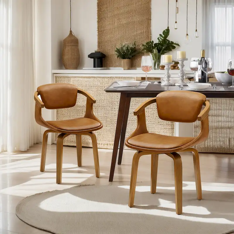 Mid-century Modern Swivel Dining Chair (Set of 2)