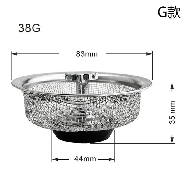 HULIANFU Stainless Steel Sink Strainer Waste Disposer Outfall Strainer Sink Filter Hair Sewer Outfall Kitchen Accessories Kitchen Tool - Deanwangkt