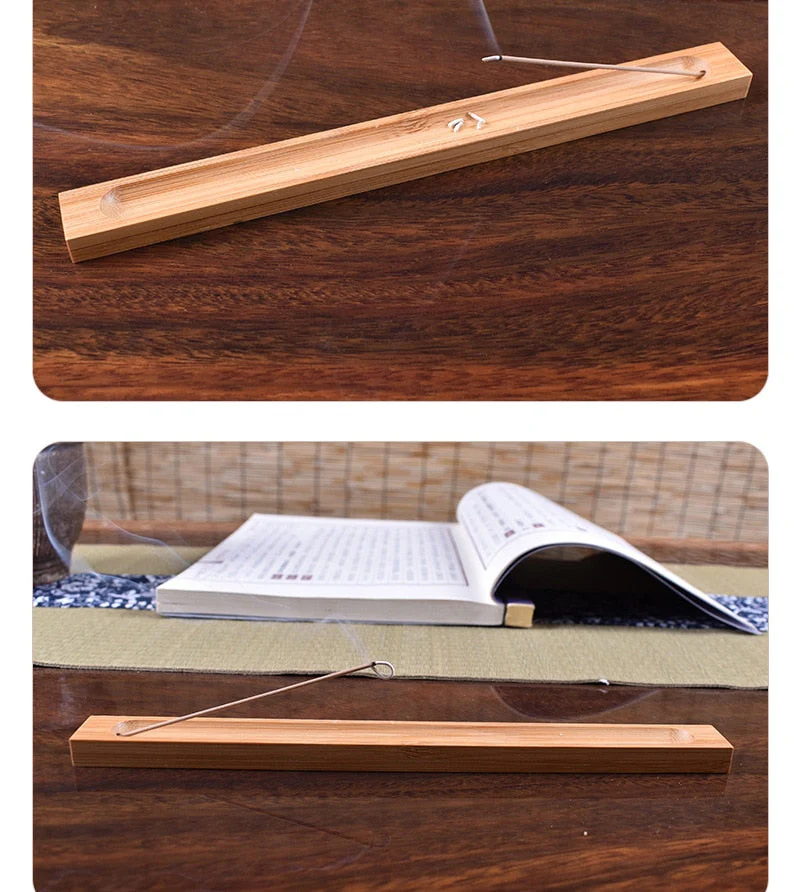 HULIANFU Wood Incense Stick Holder 23cm Line Incense Burner Wooden Crafts Sandalwood Coil Base Home Decoration - Deanwangkt
