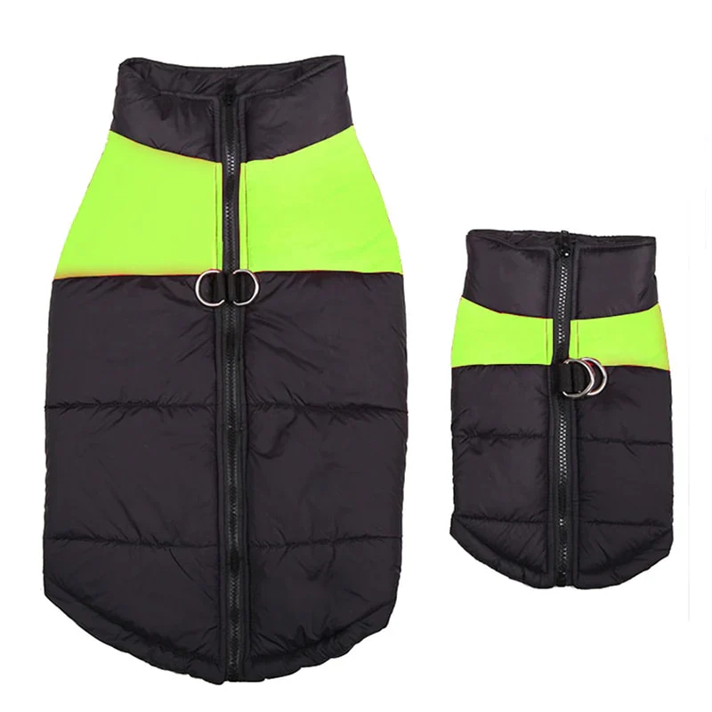 HULIANFU New Waterproof Big Dog Vest Jacket Winter Warm Pet Dog Clothes For Small Large Dogs Puppy Pug Coat Dogs Pets Clothing 4XL 5XL - Deanwangkt