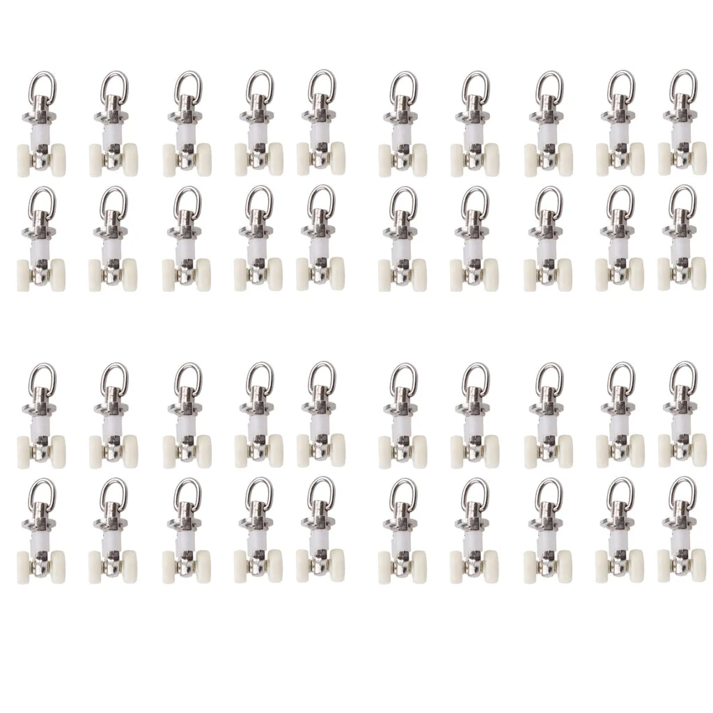 HULIANFU Silent Track Glider Runner Hooks Gliding Runner Wheel Curtain Carrier 26mm - Deanwangkt