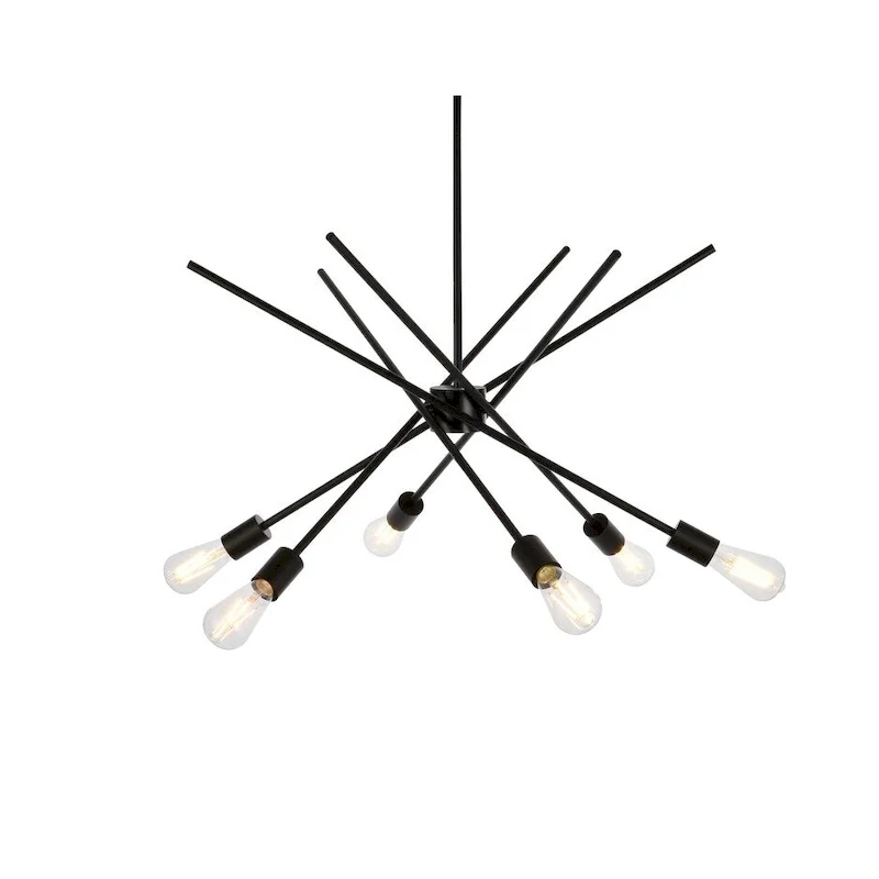 Axel 6 Light Pendant in black - 32 Inch