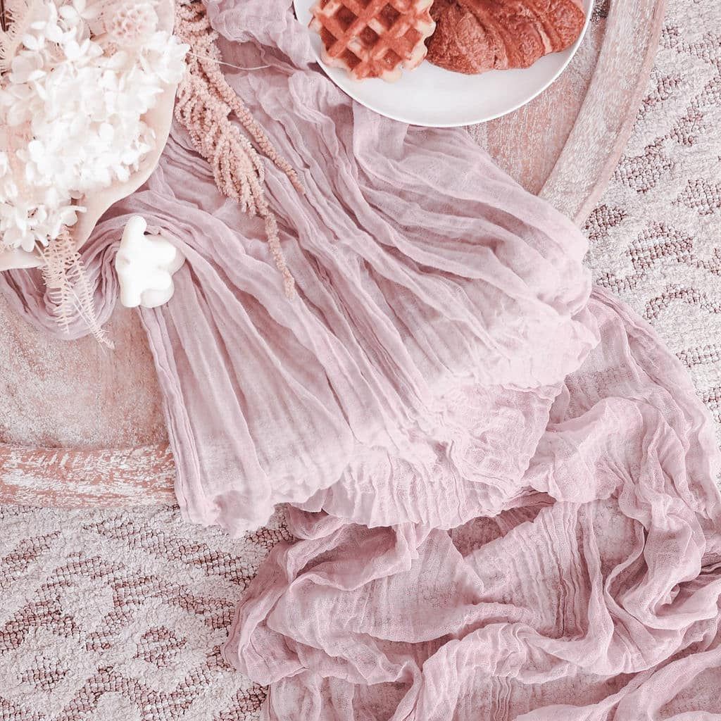 HULIANFU Semi-Sheer Gauze Table Runner Sage Cheesecloth Table Setting Dining Vintage Wedding Party Christmas Banquets Arches Cake Decor - Deanwangkt