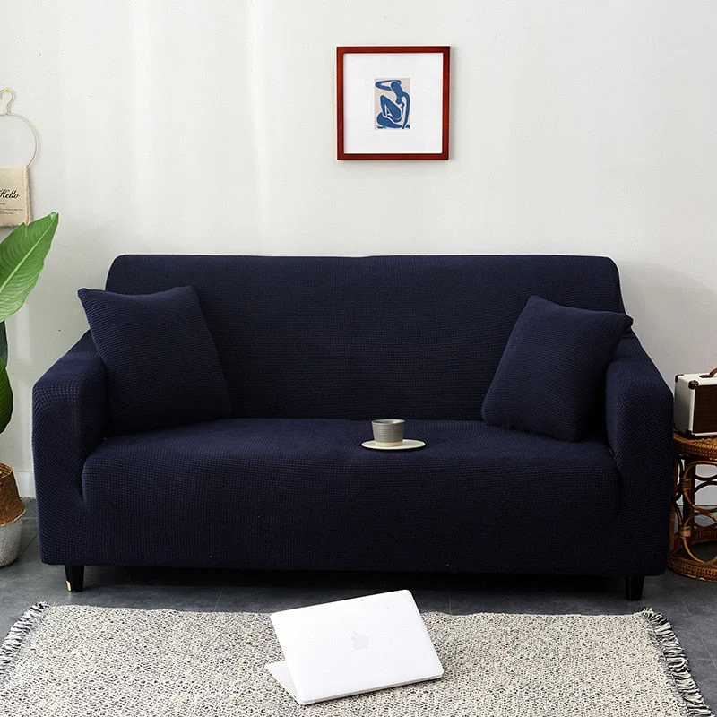 HULIANFU Living Room Elastic Sofa Cover Thick Polar Fleece 1/2/3/4 Seat Sofa Cover L Shape Corner Sofa Armchair Sofa Cover Dustproof - Deanwangkt