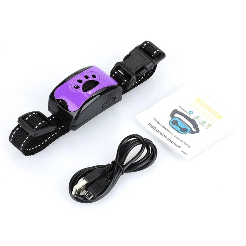 HULIANFU Rechargeable Dog Bark Collar Waterproof Pet Anti Bark Collar Stop Barking Device No Harm Control for Pet Dog Trainning Collars - Deanwangkt