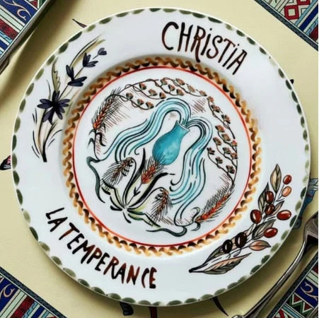 HULIANFU Retro Plate Bone China Dinner Set Nordic Kitchen Ceramic Dessert Charger Plates for Wedding Tableware Trays Decorative Mug Cup - Deanwangkt