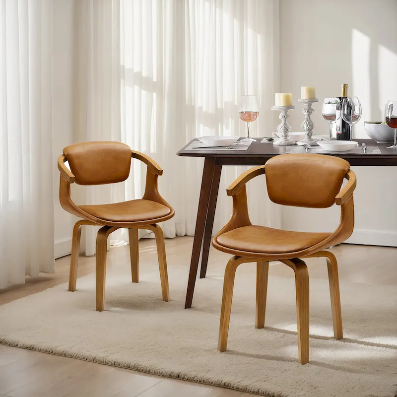 Mid-century Modern Swivel Dining Chair (Set of 2)