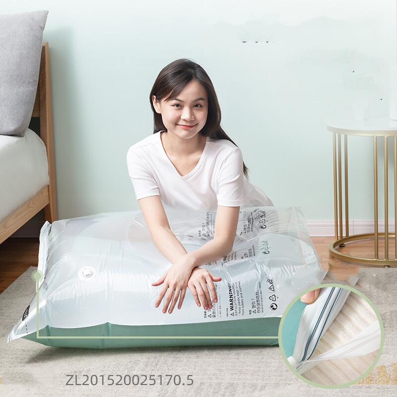 HULIANFU No Need Pump Vacuum Bags Large Plastic Storage Bags for Storing Clothes blankets Compression Empty Bag Covers Travel Accessories - Deanwangkt