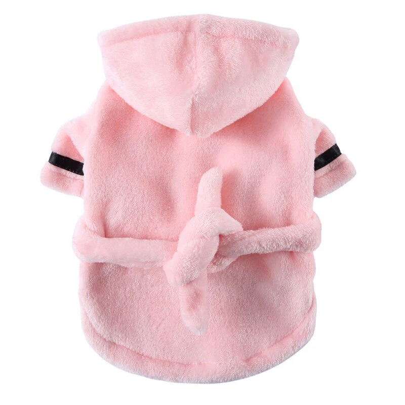 HULIANFU Pet Dog Towel Pajama with Hood Thickened Luxury Soft Cotton Hooded Bathrobe Quick Drying and Super Absorbent Dog Bath Towel - Deanwangkt