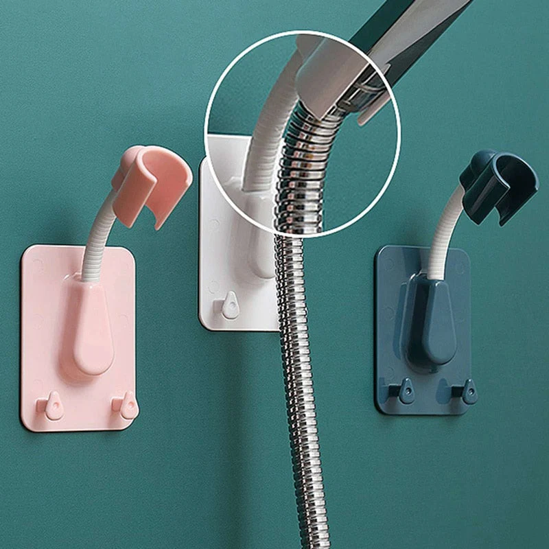 HULIANFU Universal Adjustable Shower Bracket Holder Color Plastic Shower Head Stand Holder Wall-Sticky Bath Rack Batheroom Holder - Deanwangkt