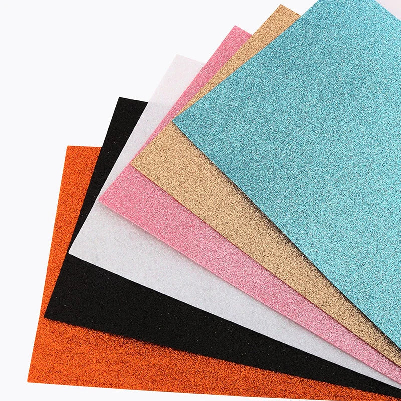 HULIANFU Nanchuang 1mm Thickness Glitter Colorful Non Woven Felt Fabric For Wedding Party Home Decoration Garland Material 20x30cm - Deanwangkt