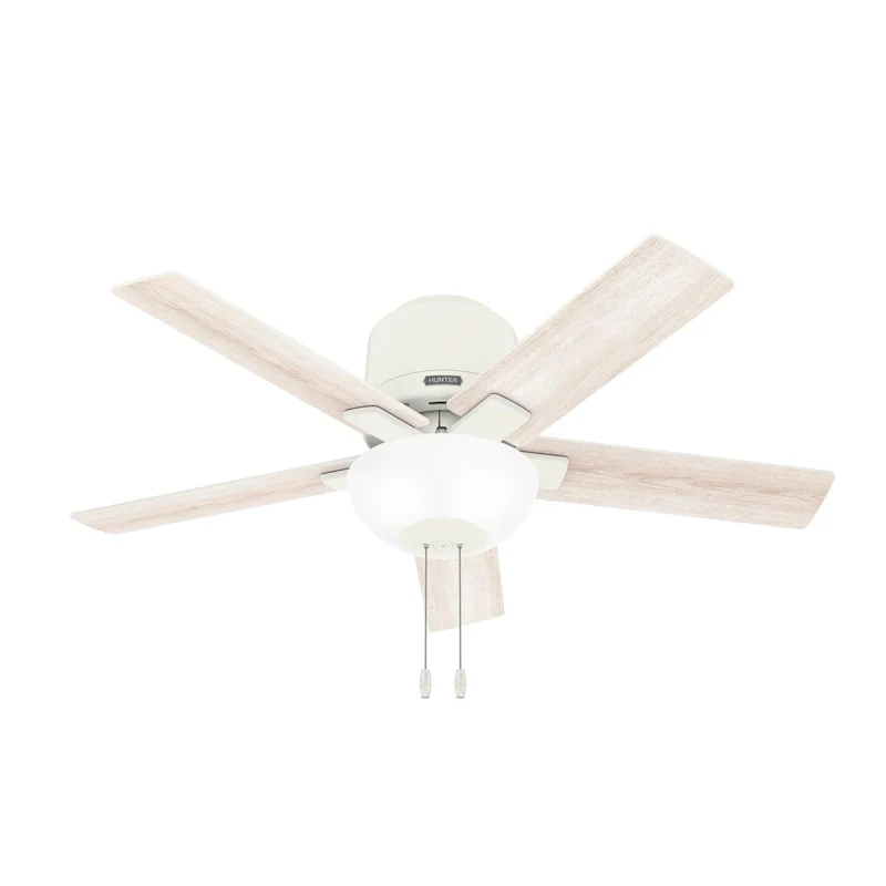 Hunter 44  Fitzgerald Low Profile Ceiling Fan with LED Light Kit and Pull Chain