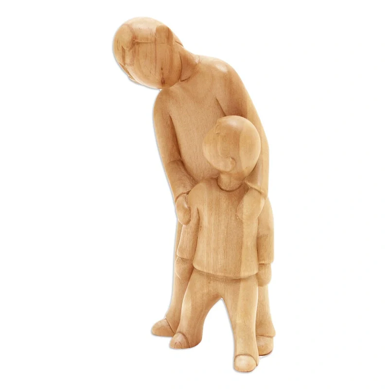 Novica Handmade Learning Lessons Wood Statuette