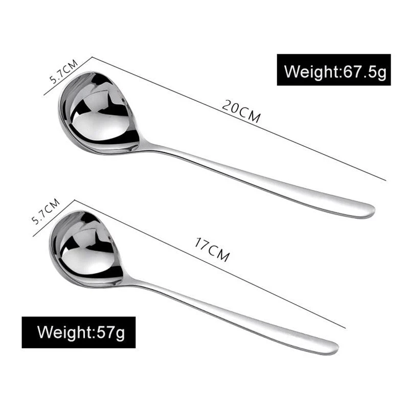 HULIANFU Korean Stainless Steel Thickening Spoon Creative Long Handle Hotel Hot Pot Spoon  Soup Ladle Home Kitchen Essential Tools h2 - Deanwangkt