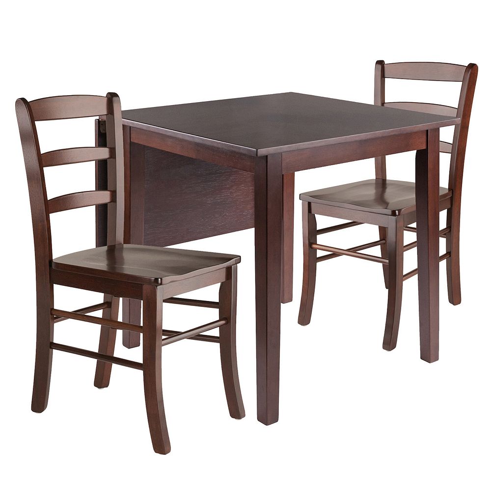 Winsome Perrone 3-Piece Drop Leaf Dining Table and Chair Set