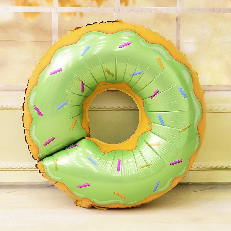HULIANFU New large cake gift box donut popcorn shape aluminum film balloon wedding celebration birthday party scene decoration - Deanwangkt