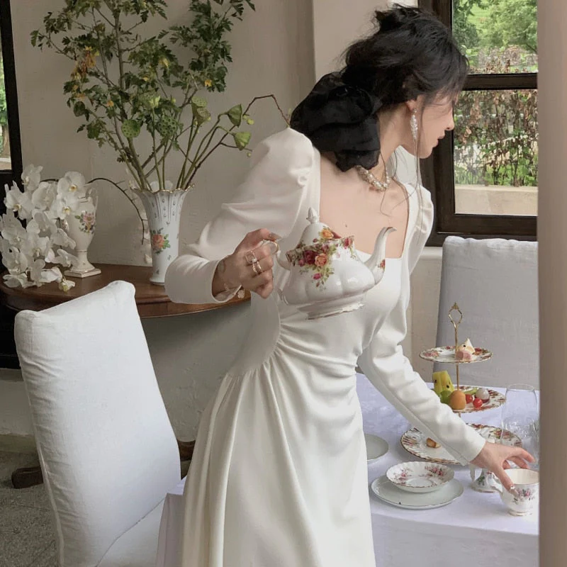 Hulianfu Wedding Dresses for Women Clothing Party Elegant Office Lady Korean Fashion Slim Prom Dress Female Evening Vestidos Autumn - Deanwangkt