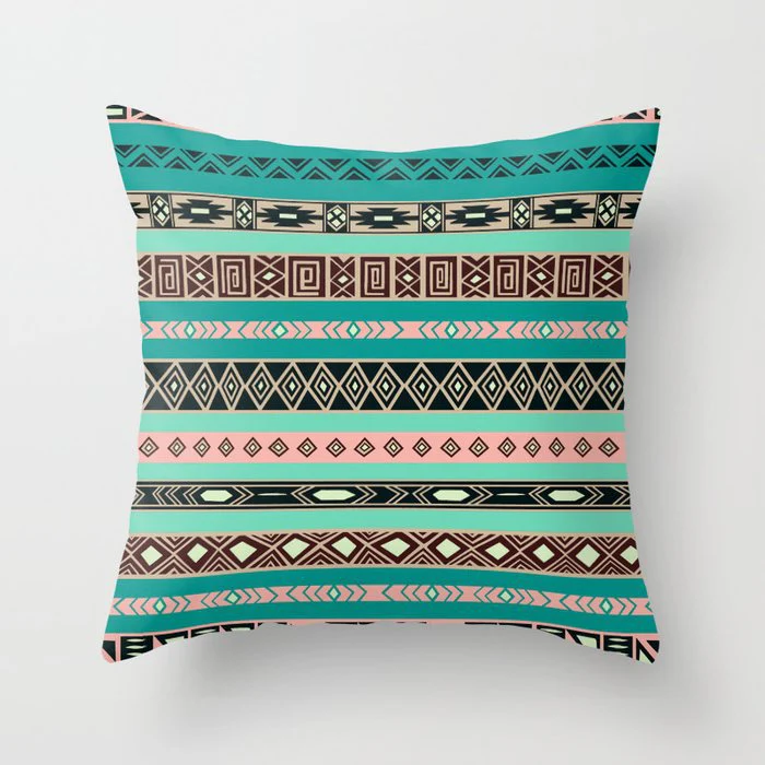 HULIANFU Super Hot Hipster Light Blue Green Mint Cushion Cases Modern Geometry Print Boho Decorative Pillowcase Sofa Couch Throw Pillows - Deanwangkt