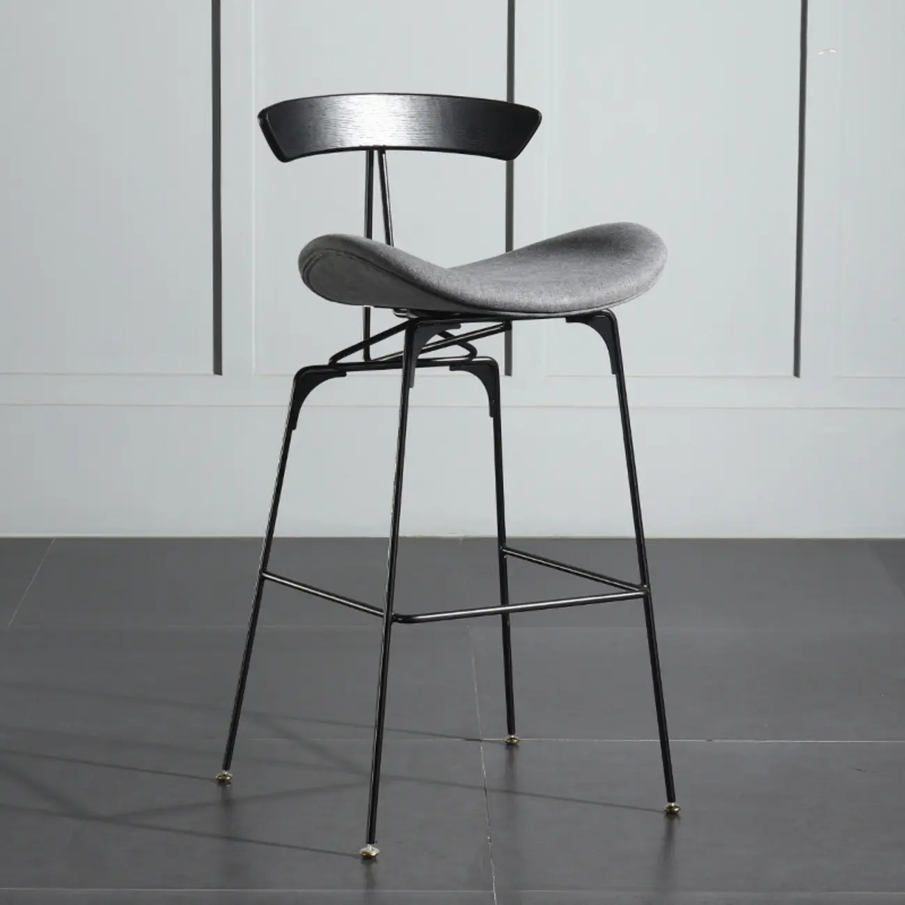 Modern Saddle Genuine Leather Low Back Bar Stool