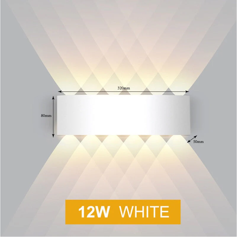 HULIANFU Led Wall Lamp Aluminum Outdoor IP65 Waterproof Up Down Wall Light For Home Stair Bedroom Bedside Bathroom Corridor Lighting - Deanwangkt