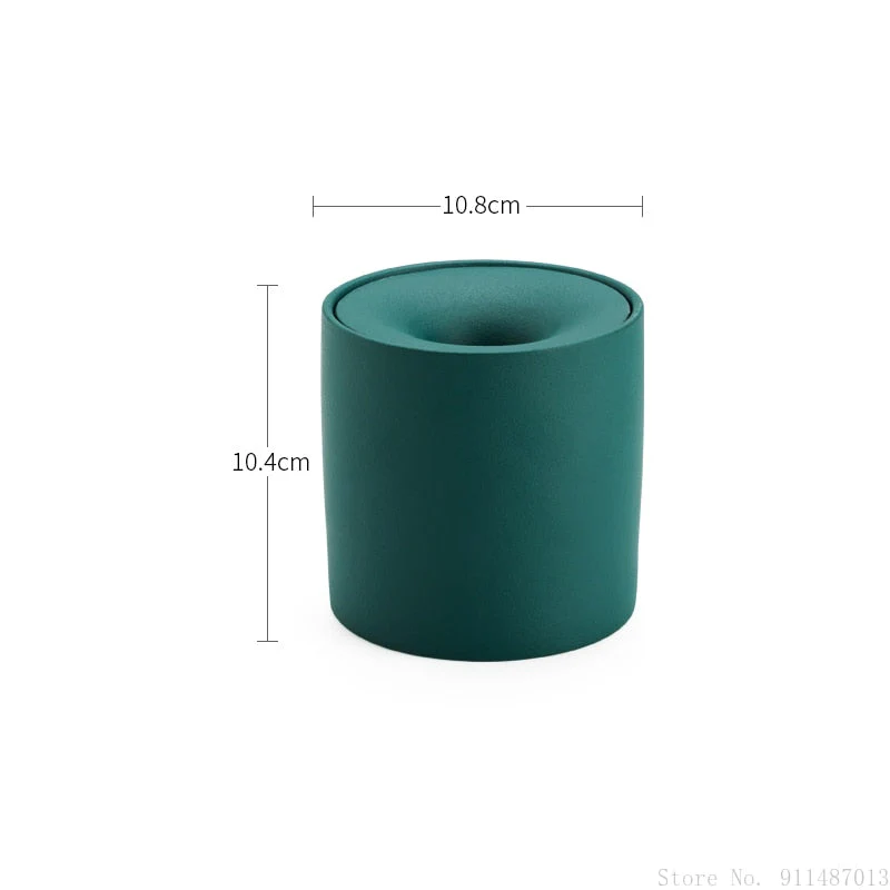 HULIANFU Stoneware ashtray with lid living room coffee table decoration Anti-ash portable ashtray Home Hotel Office Supplies/Gifts - Deanwangkt