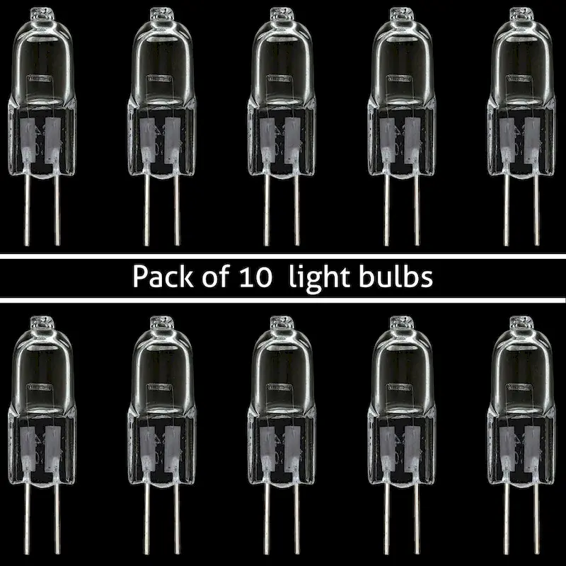 Dimmable HALOGEN LIGHT BULBS G4-110-20W ( 10 Pack ) - clear