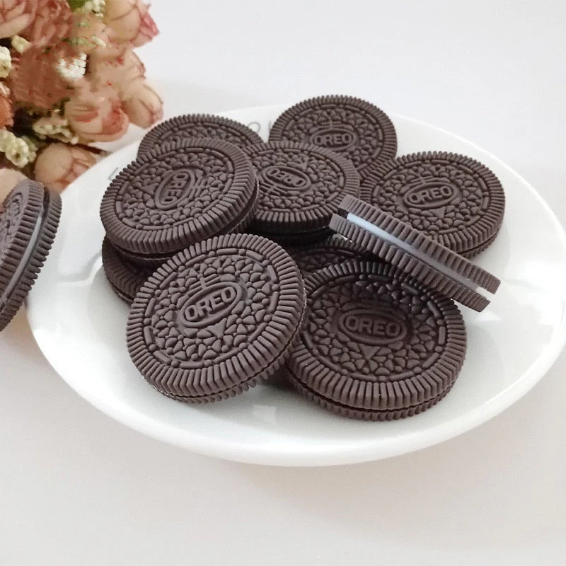 HULIANFU Simulation Oreo Cookies Fake Cake Artificial Food Model Children Photography Prop Bakery Decoration Wedding Party Home Decor - Deanwangkt