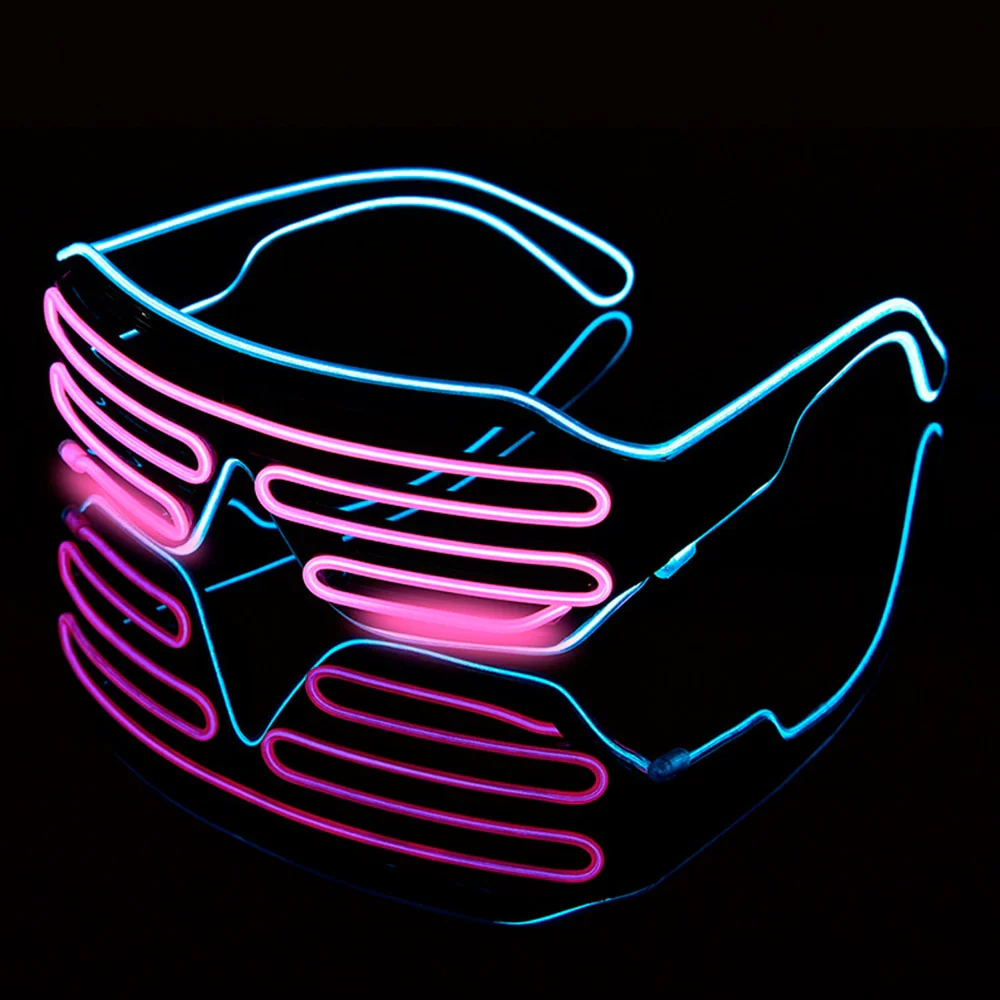 HULIANFU LED Glasses Glowing Halloween Luminous Neon Christmas Party Bril Flashing Light new - Deanwangkt