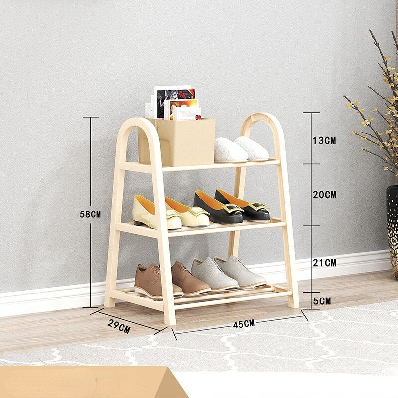 HULIANFU Shoe rack creative light luxury wind dust-proof storage shoe rack dormitory stainless steel - Deanwangkt