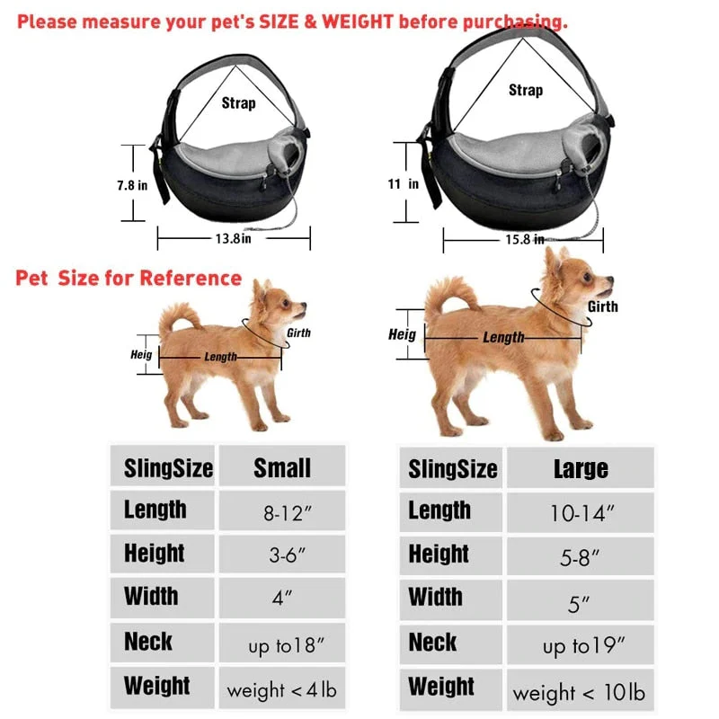 HULIANFU Pet Puppy Carrier S/L Outdoor Travel Dog Shoulder Bag Mesh Oxford Single Comfort Sling Handbag Tote Pouch - Deanwangkt